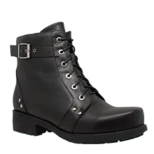 Ankle Boot - Women's Double Zipper Lace up Ankle Boot