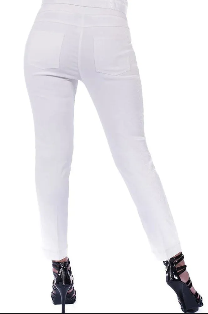 Ankle Pant in White by S.Y.I.