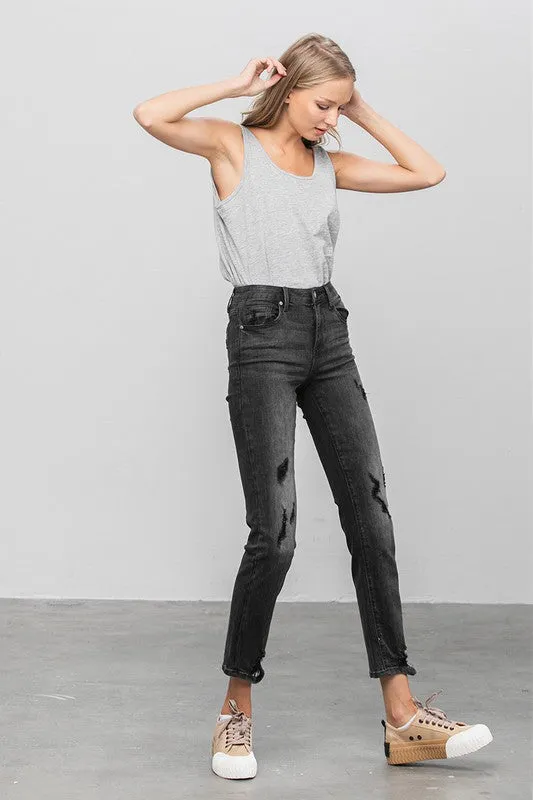 Ankle Straight Mid Rise Jeans *Online Only*