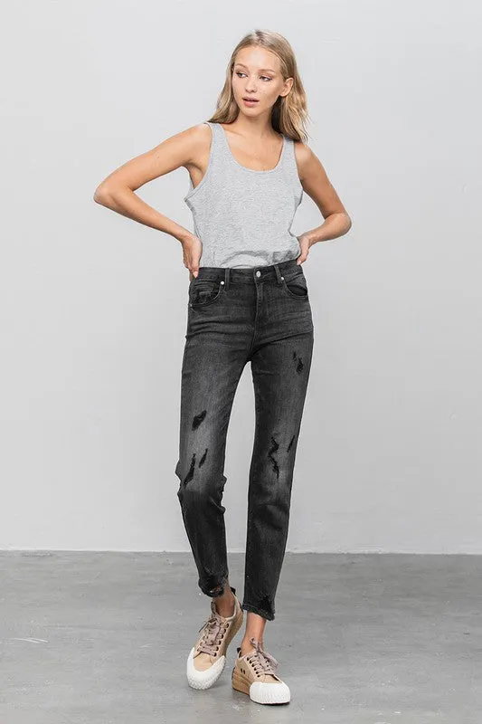 Ankle Straight Mid Rise Jeans *Online Only*