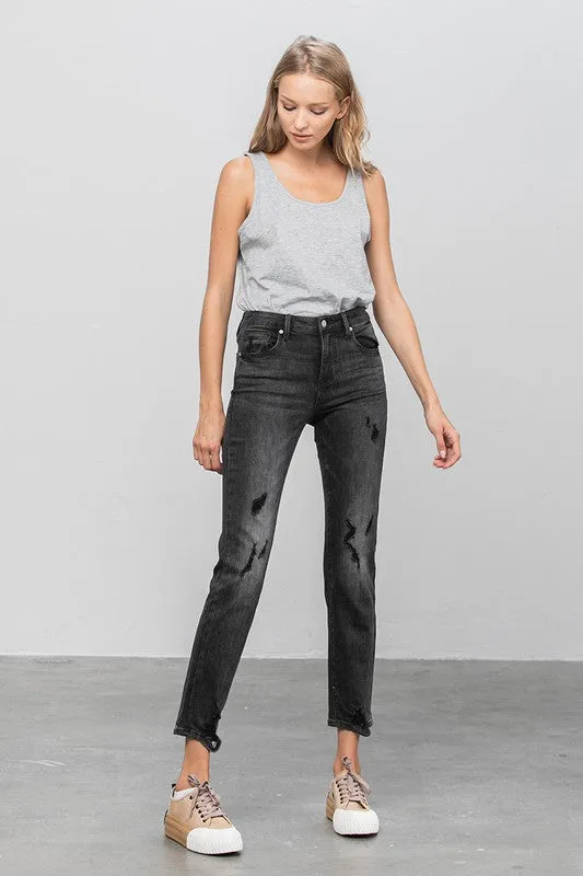 Ankle Straight Mid Rise Jeans *Online Only*