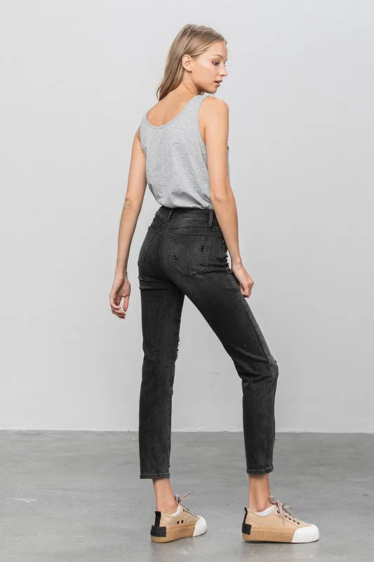 Ankle Straight Mid Rise Jeans *Online Only*