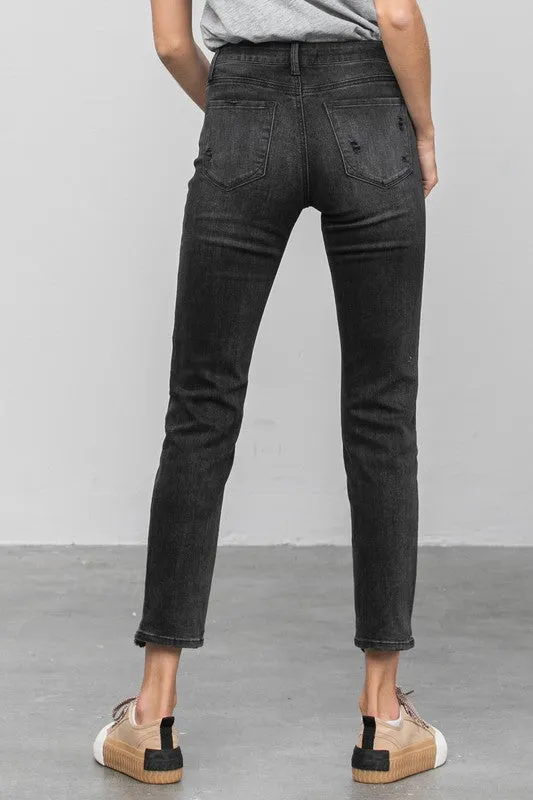 Ankle Straight Mid Rise Jeans *Online Only*