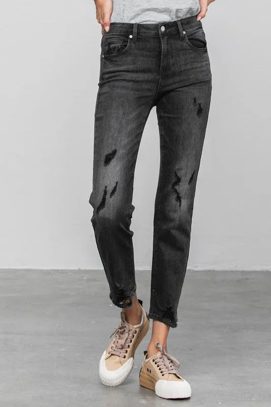 Ankle Straight Mid Rise Jeans *Online Only*