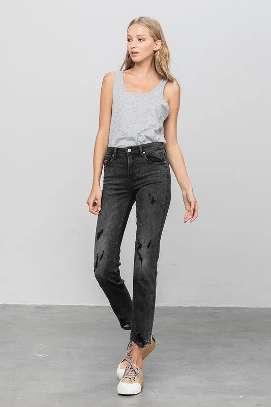 Ankle Straight Mid Rise Jeans *Online Only*