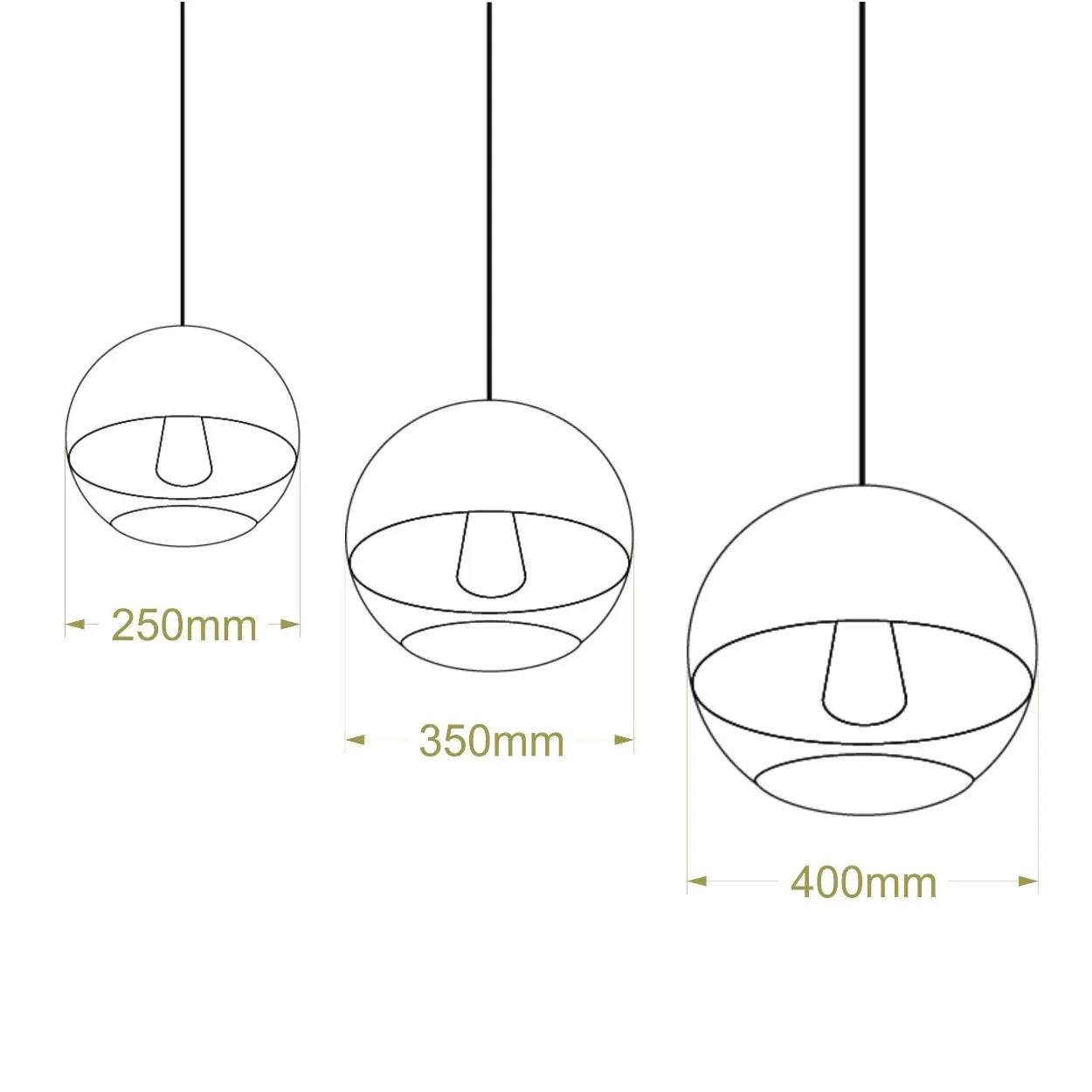 ANKUR DIXON HALF CHROME GLASS PENDANT LIGHT