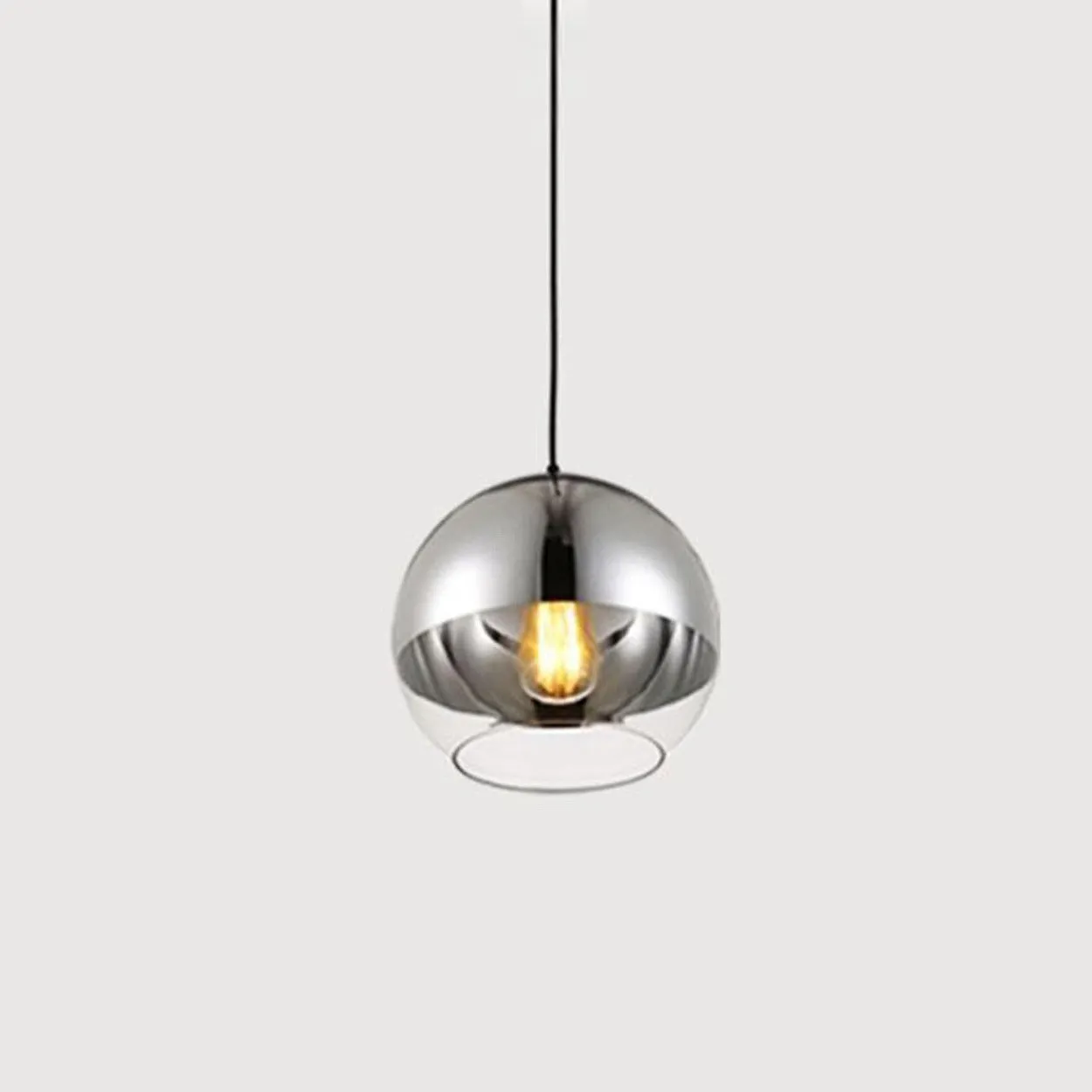 ANKUR DIXON HALF CHROME GLASS PENDANT LIGHT