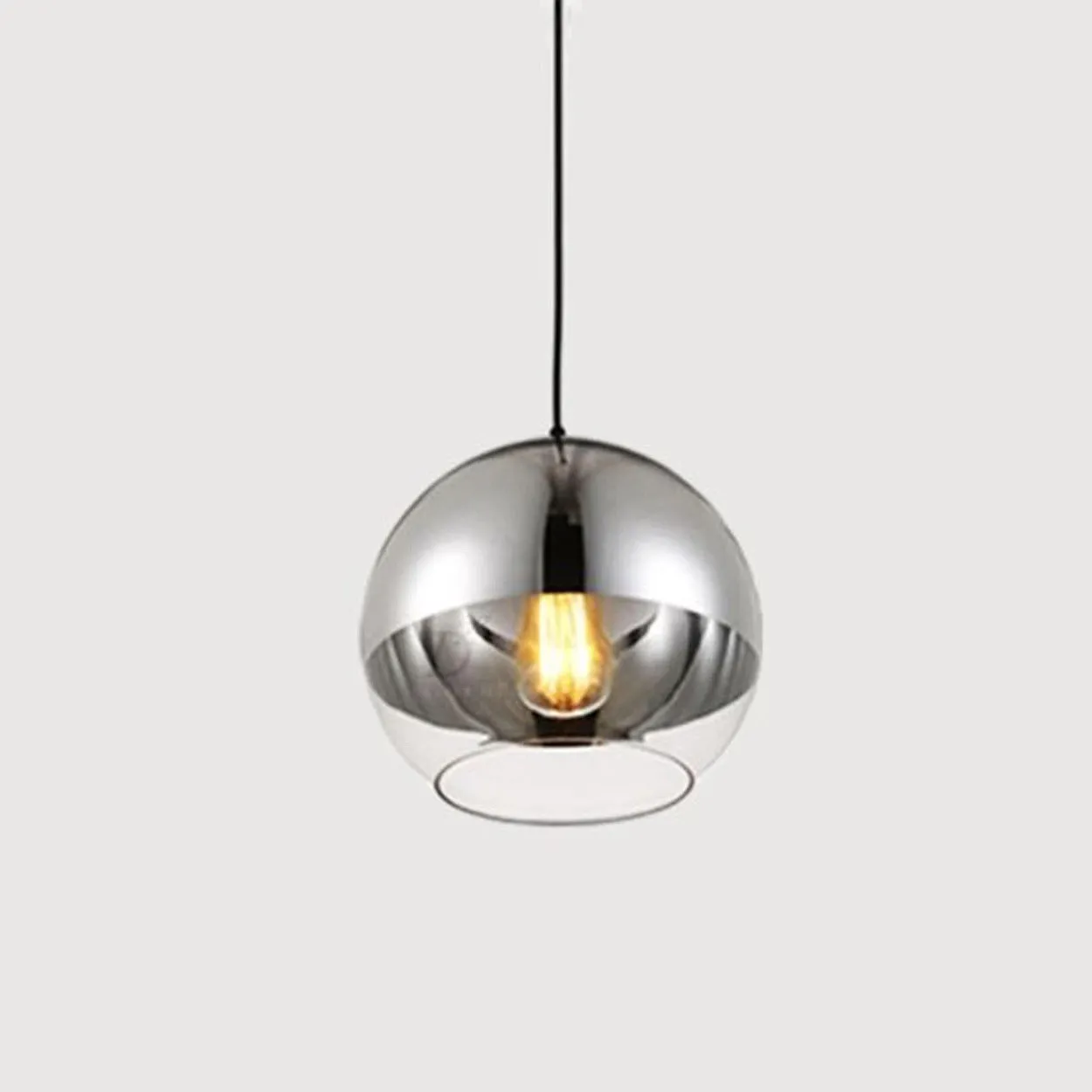 ANKUR DIXON HALF CHROME GLASS PENDANT LIGHT