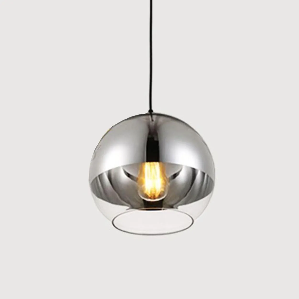 ANKUR DIXON HALF CHROME GLASS PENDANT LIGHT