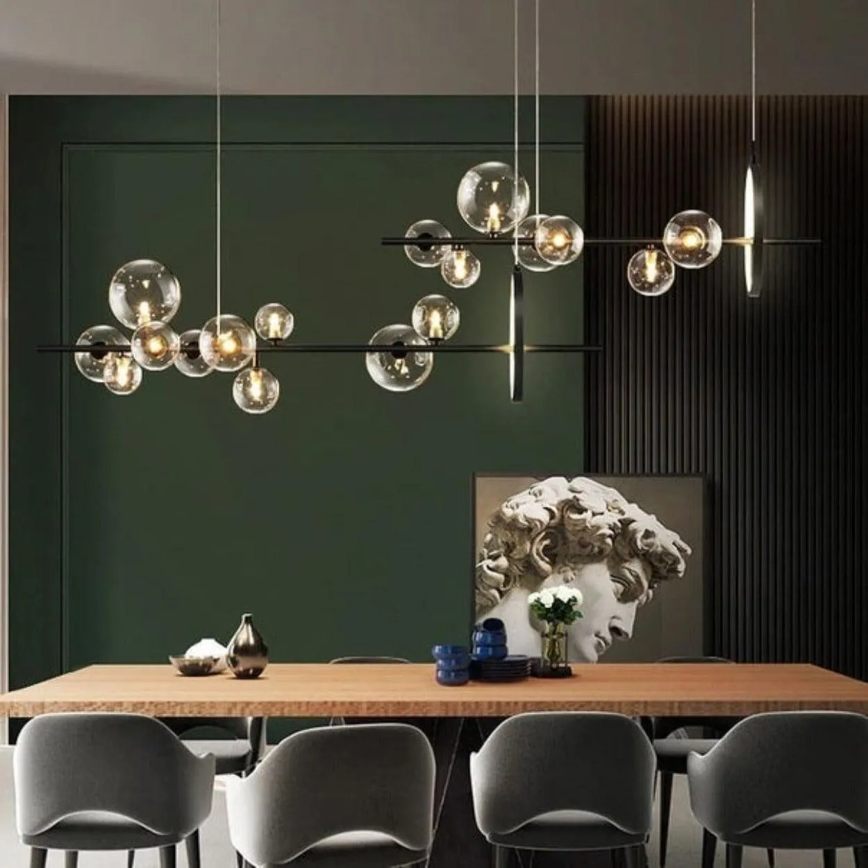 ANKUR GEOM ARIEL MODERN LED CHANDELIER / HANGING LIGHT