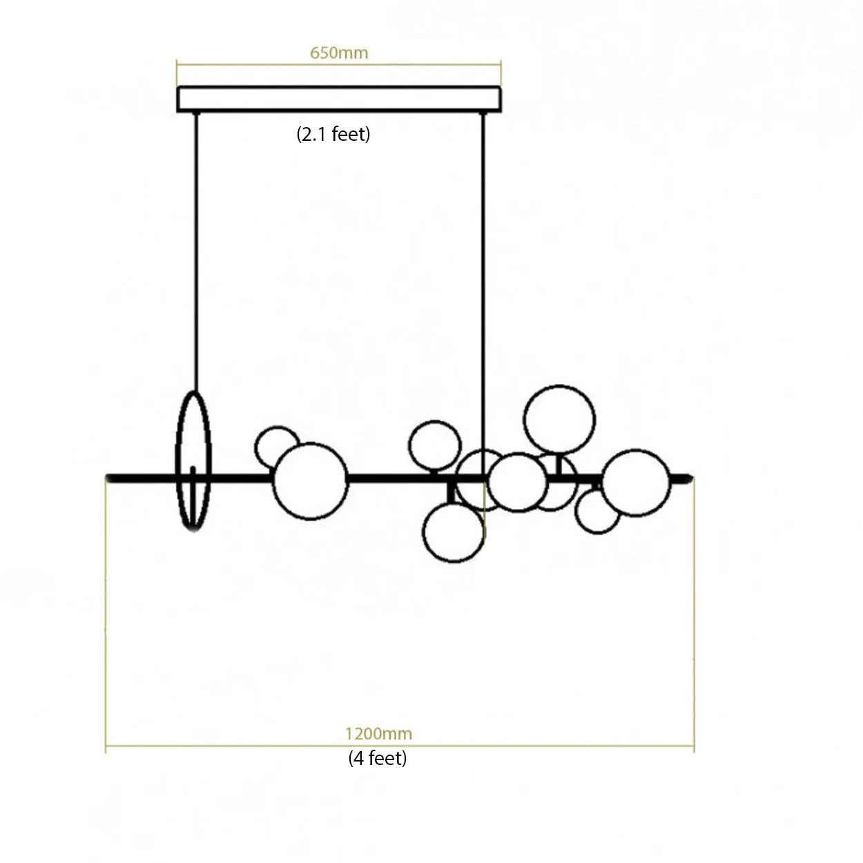 ANKUR GEOM ARIEL MODERN LED CHANDELIER / HANGING LIGHT