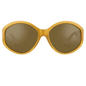 Ann Demeulemeester Ladies Sunglasses Oversized Honey and Green AD6C5SUN