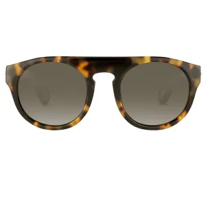 Ann Demeulemeester Men's Sunglasses Flat Top Tortoise Shell and Grey AD10C2SUN