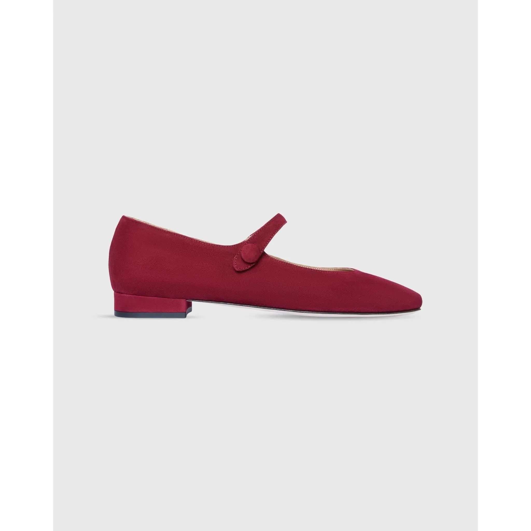 Ann Mashburn Square Toe Mary Jane Beet Suede