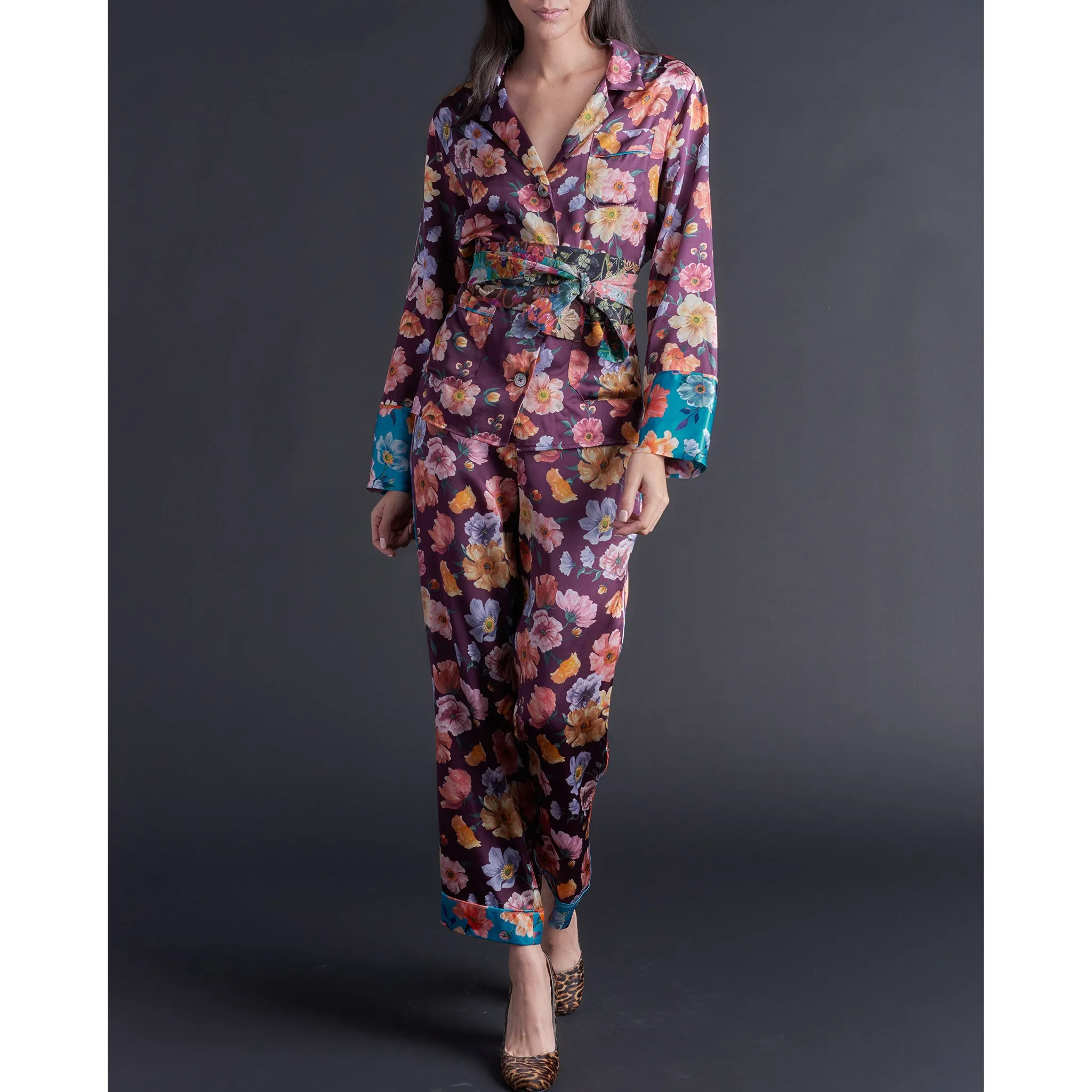 Annabel Pajama Top in Jessica's Picnic Liberty Print Silk Charmeuse