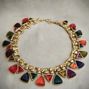 Anne Klein Statement Glass Statement Multicoloured Necklace