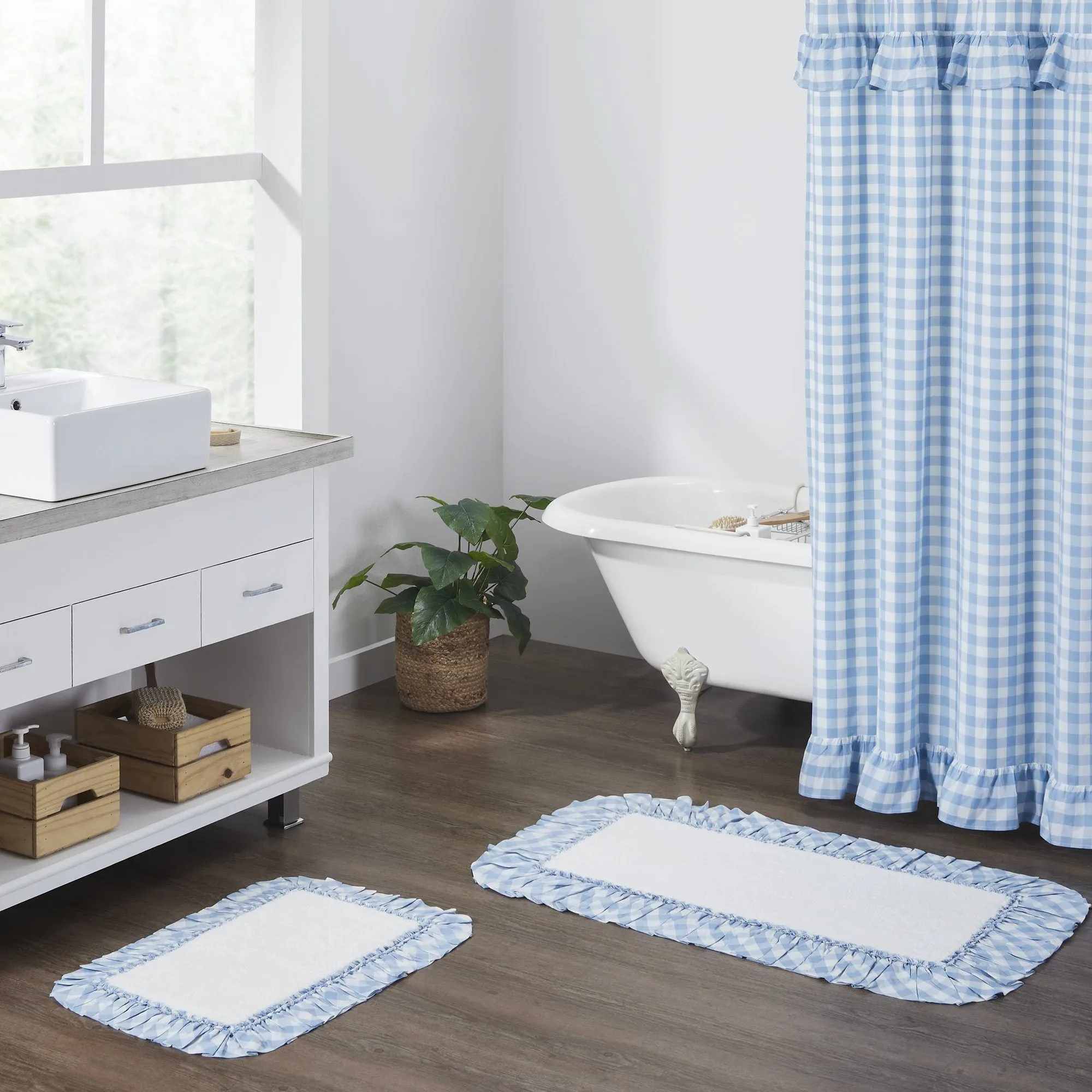 Annie Blue Buffalo Check Bathmat 20x30"