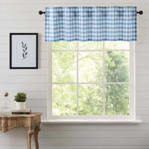 Annie Blue Buffalo Check Lined Valance 60"