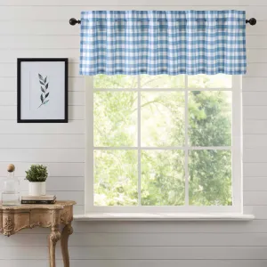 Annie Blue Buffalo Check Lined Valance 72"