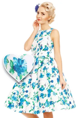 Annie Blue Floral Swing Dress