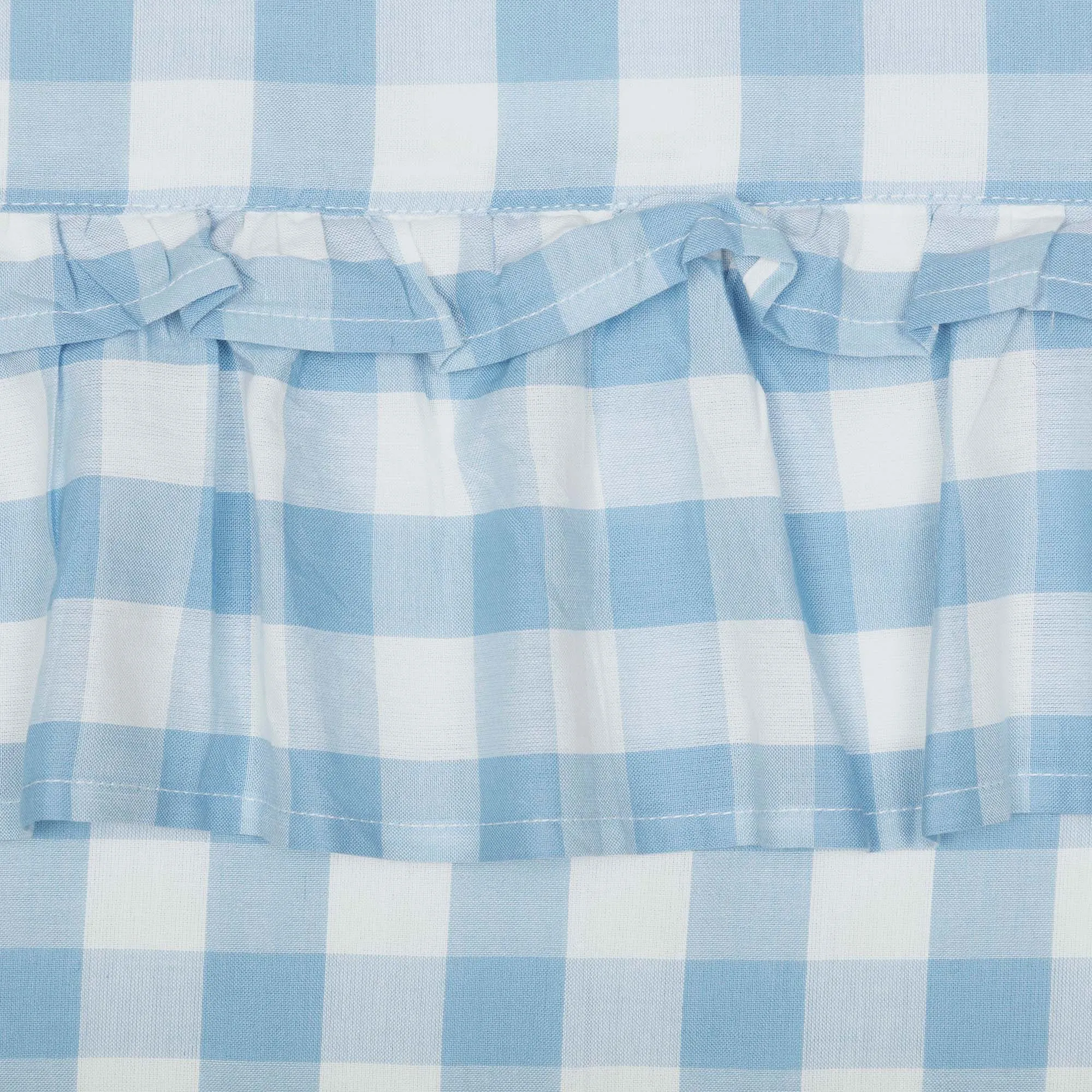 Annie Buffalo Blue Check Ruffled Tier Set of 2 L24xW36