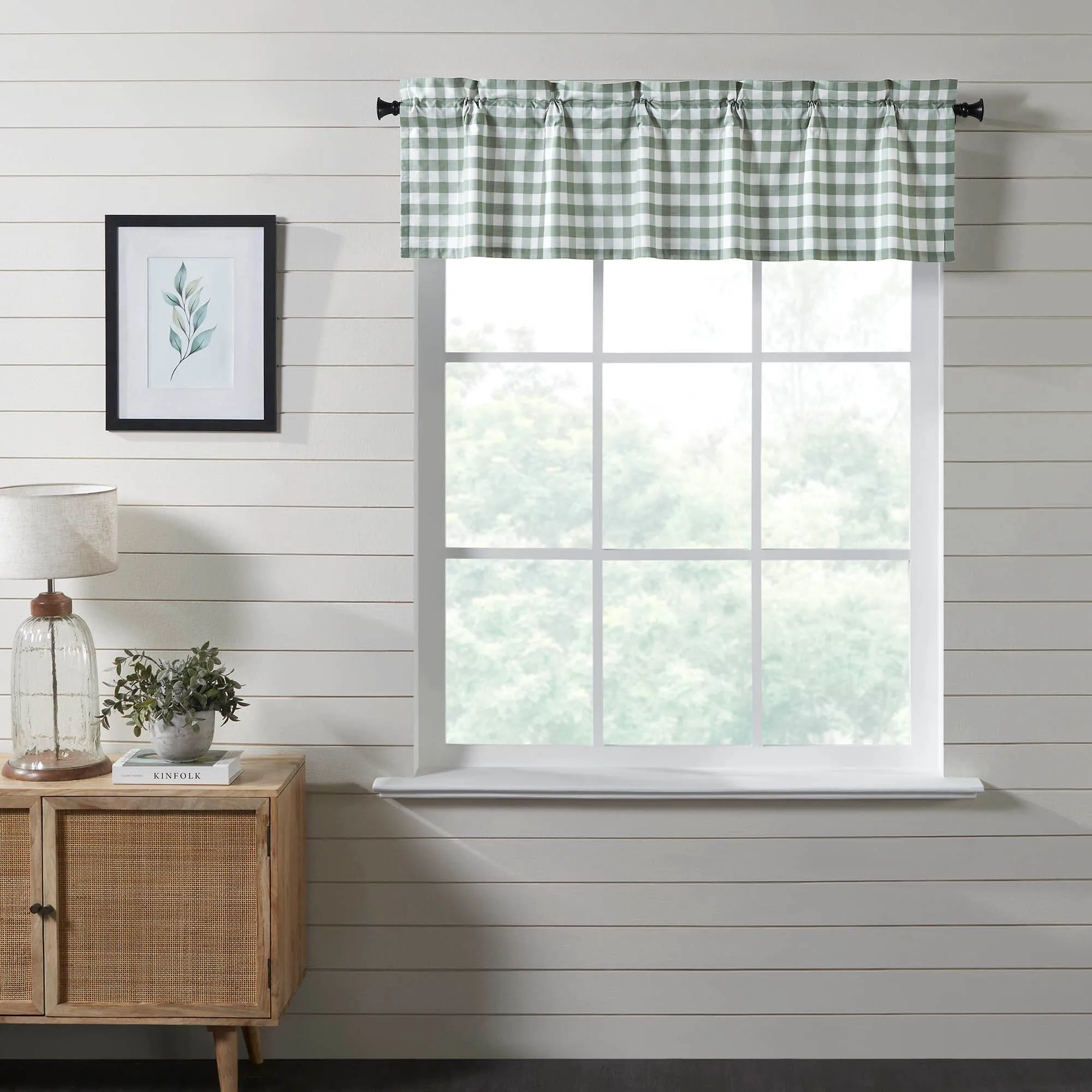 Annie Green Buffalo Check Lined Valance 60"