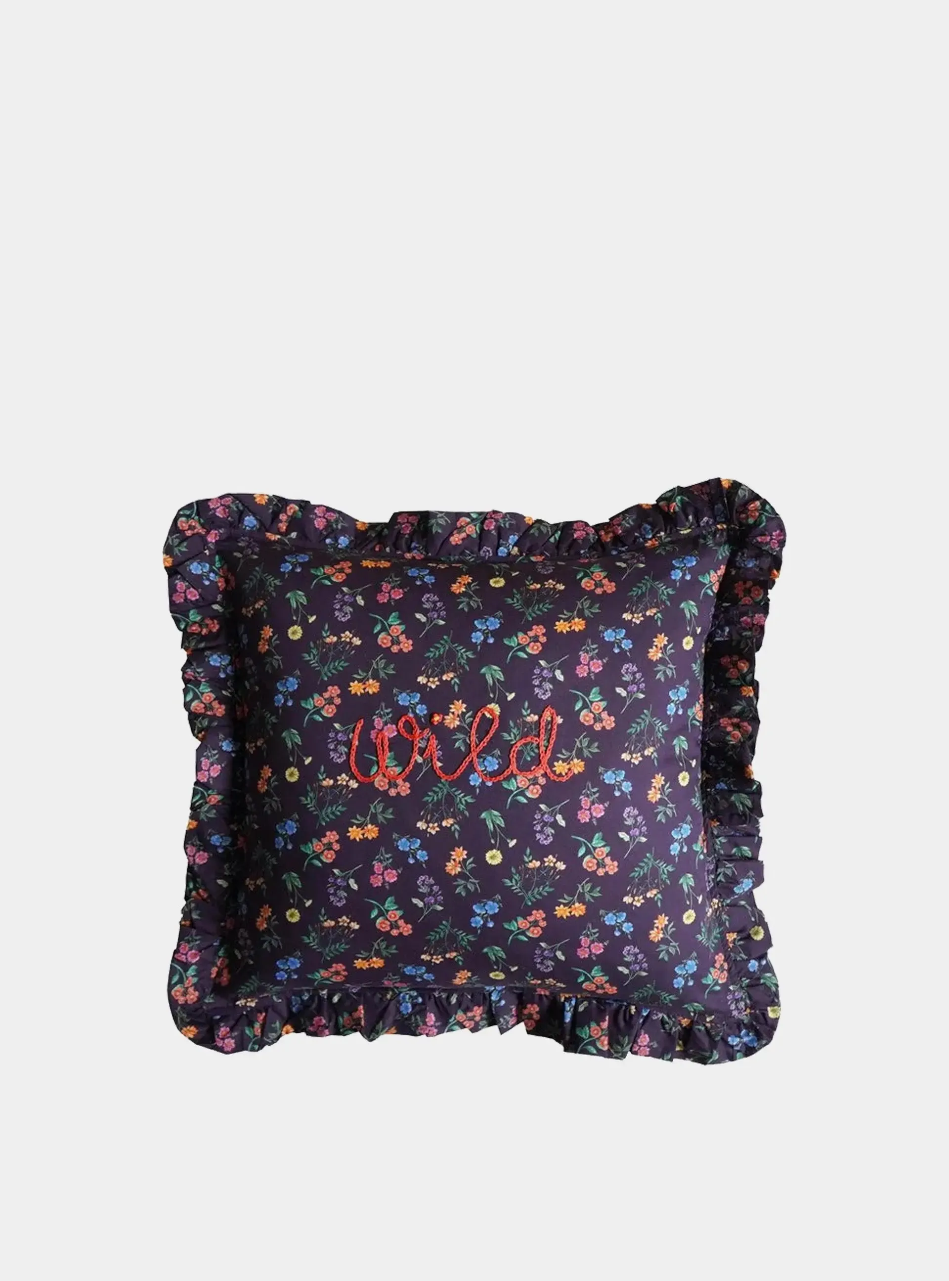 ANNIE Liberty Coco & Wolf X Polly Wren Studios Embroidered Ruffle Cushion