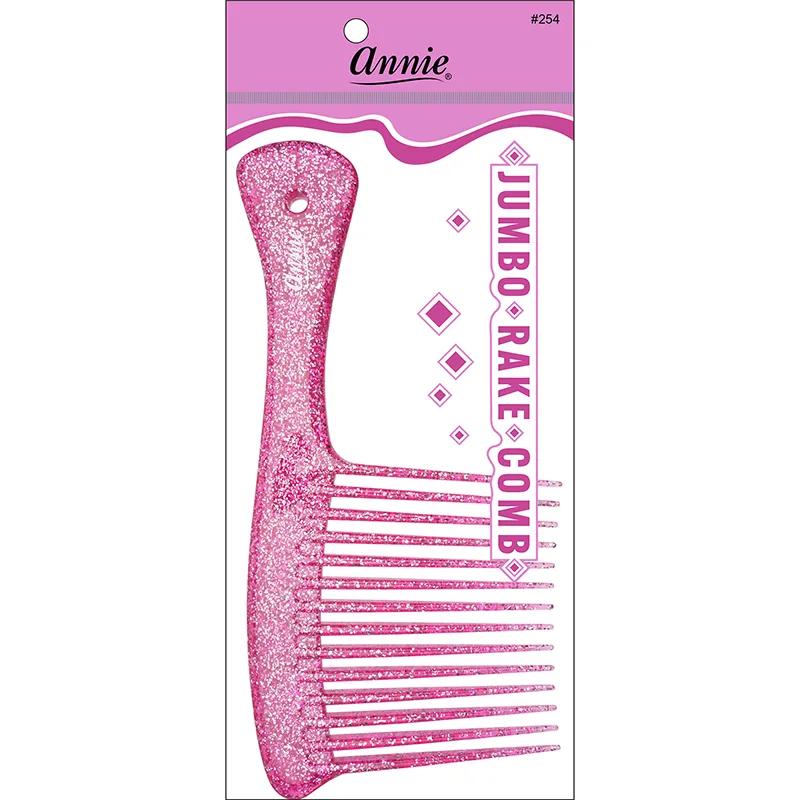 Annie Luminous Jumbo Rake Comb Asst Color