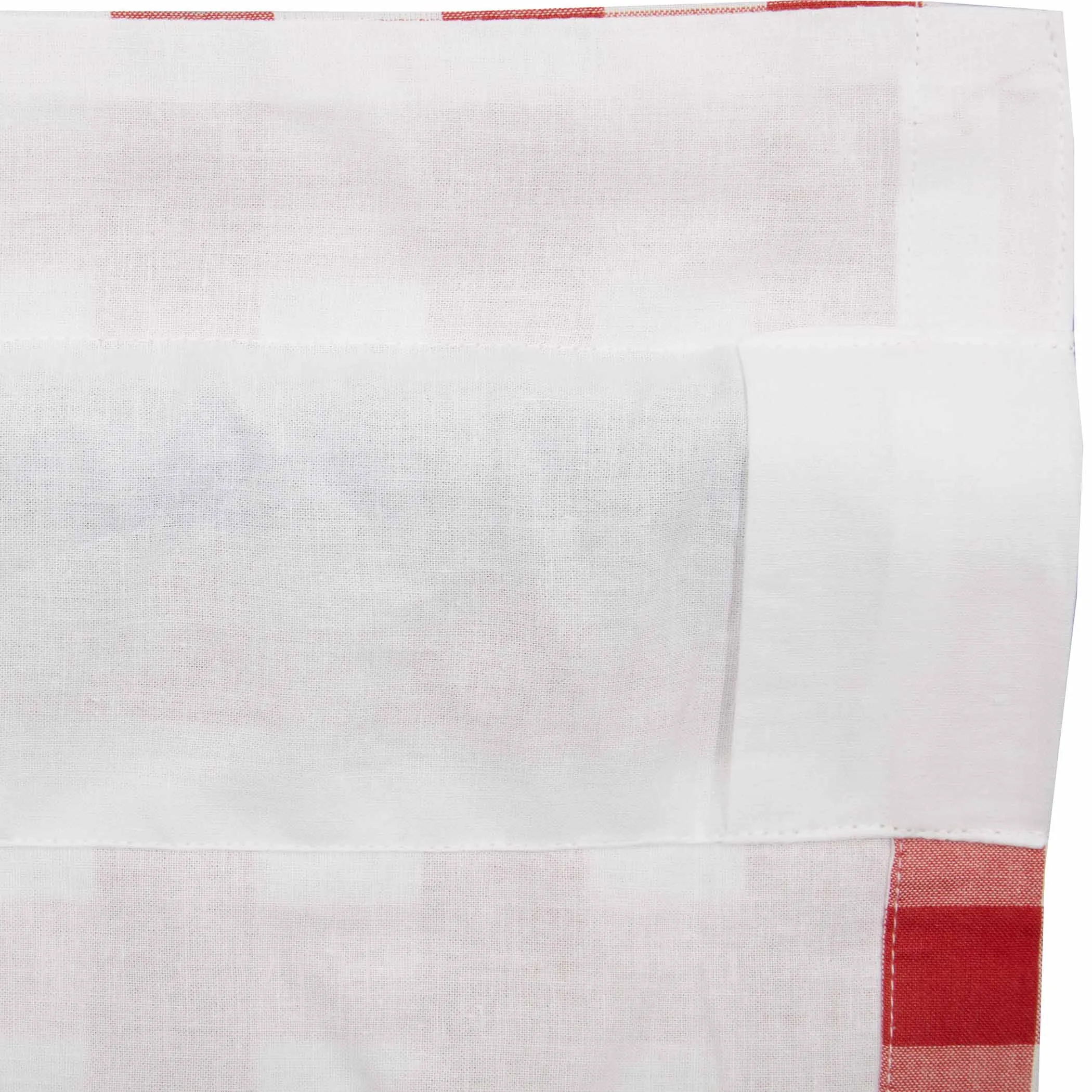 Annie Red Buffalo Check Ruffled Lined Panel Curtains 96"