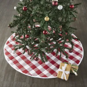 Annie Red Buffalo Check Tree Skirt 48"