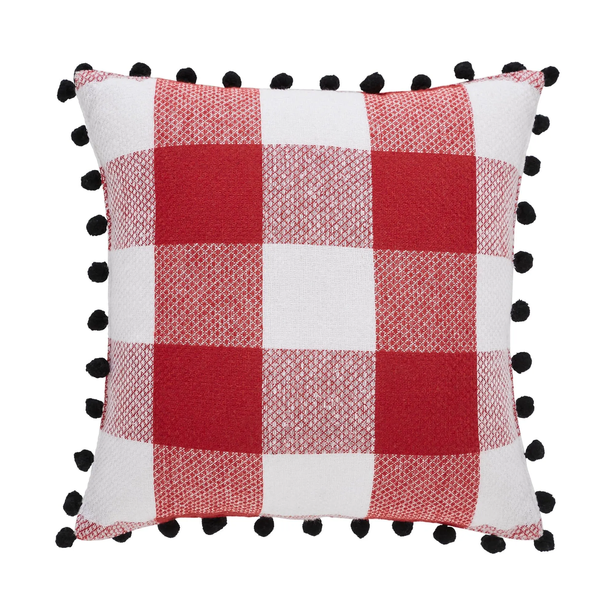 Annie Red Buffalo Check Vintage Santa Pillow 12"