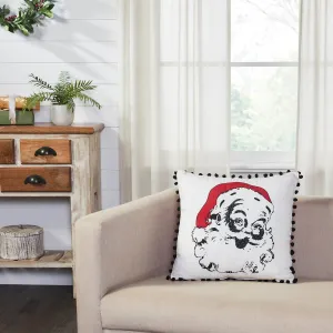 Annie Red Buffalo Check Vintage Santa Pillow 18"