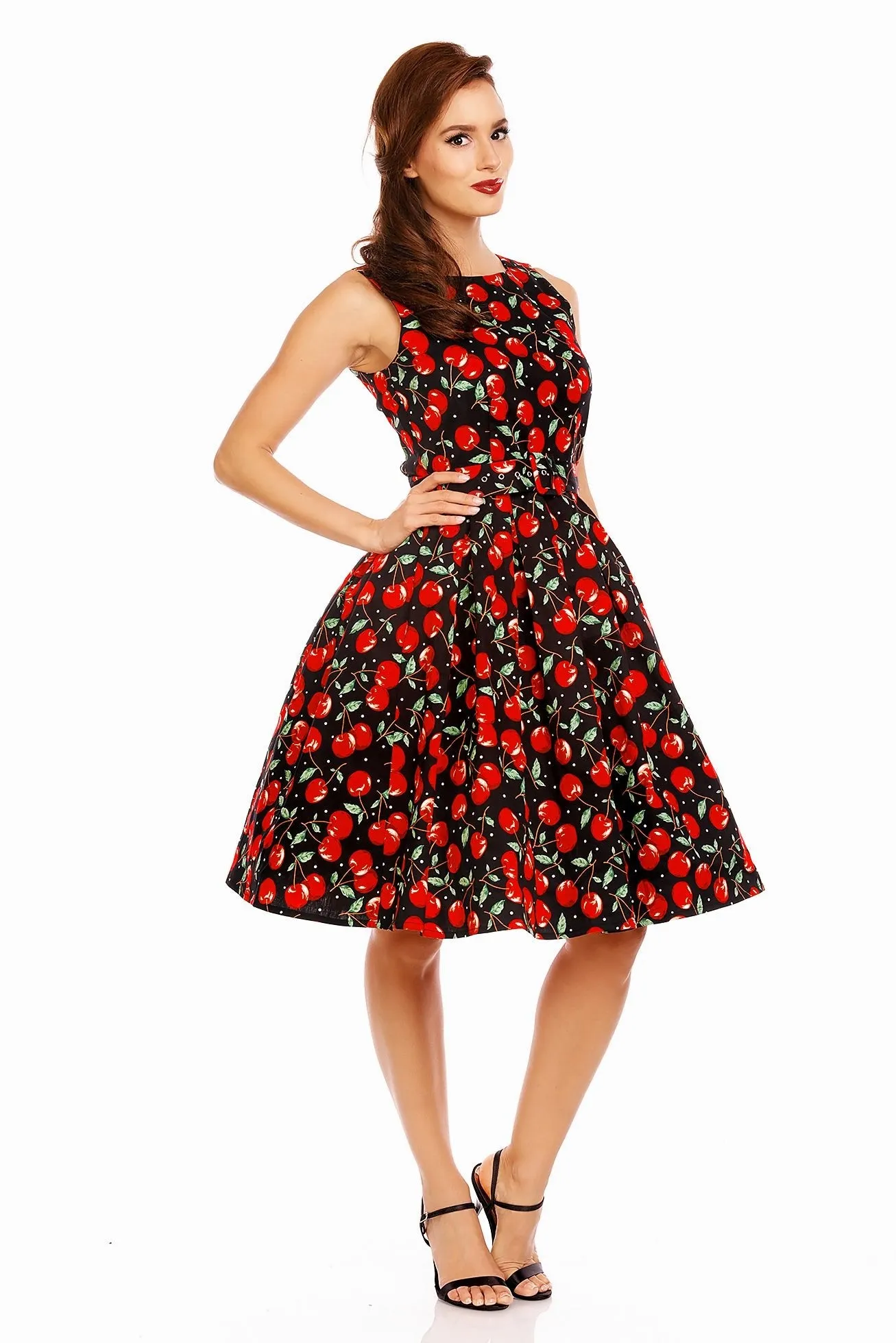 Annie Retro Cherry Swing Dress