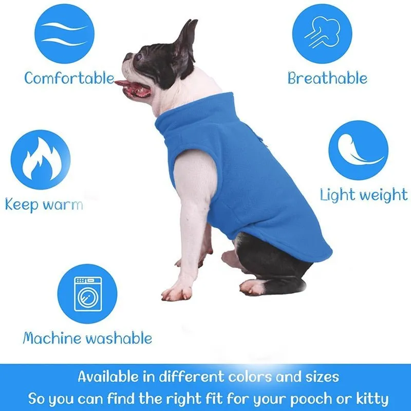 Anniepaw Winter Fleece Dog Jacket for Small Dogs Chihuahua Yorkie French Bulldog Pug Kitten