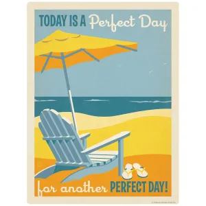 Another Perfect Day Beach Chair Vinyl Sticker