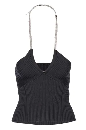 Anouk Crystal Knit Halter Top