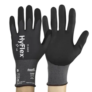 Ansell Hyflex {11-840's} Black Large Gloves {All Sizes}