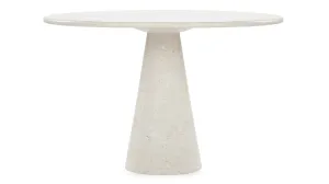 Anson - Anson Round Dining Table, Limestone, 47in