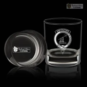 Anstruther Family Crest Engraved Whiskey Glass