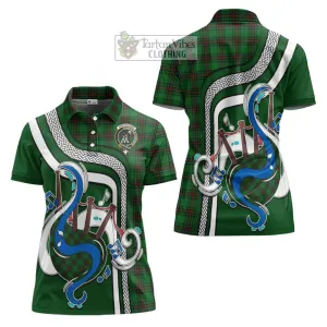 Anstruther Tartan Women's Polo Shirt with Epic Bagpipe Style