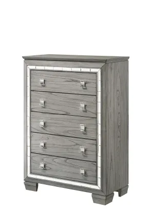 Antares Light Gray Oak Chest