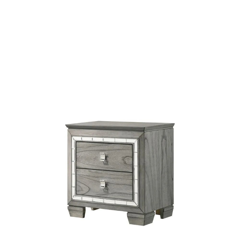 Antares - Nightstand - Light Gray Oak