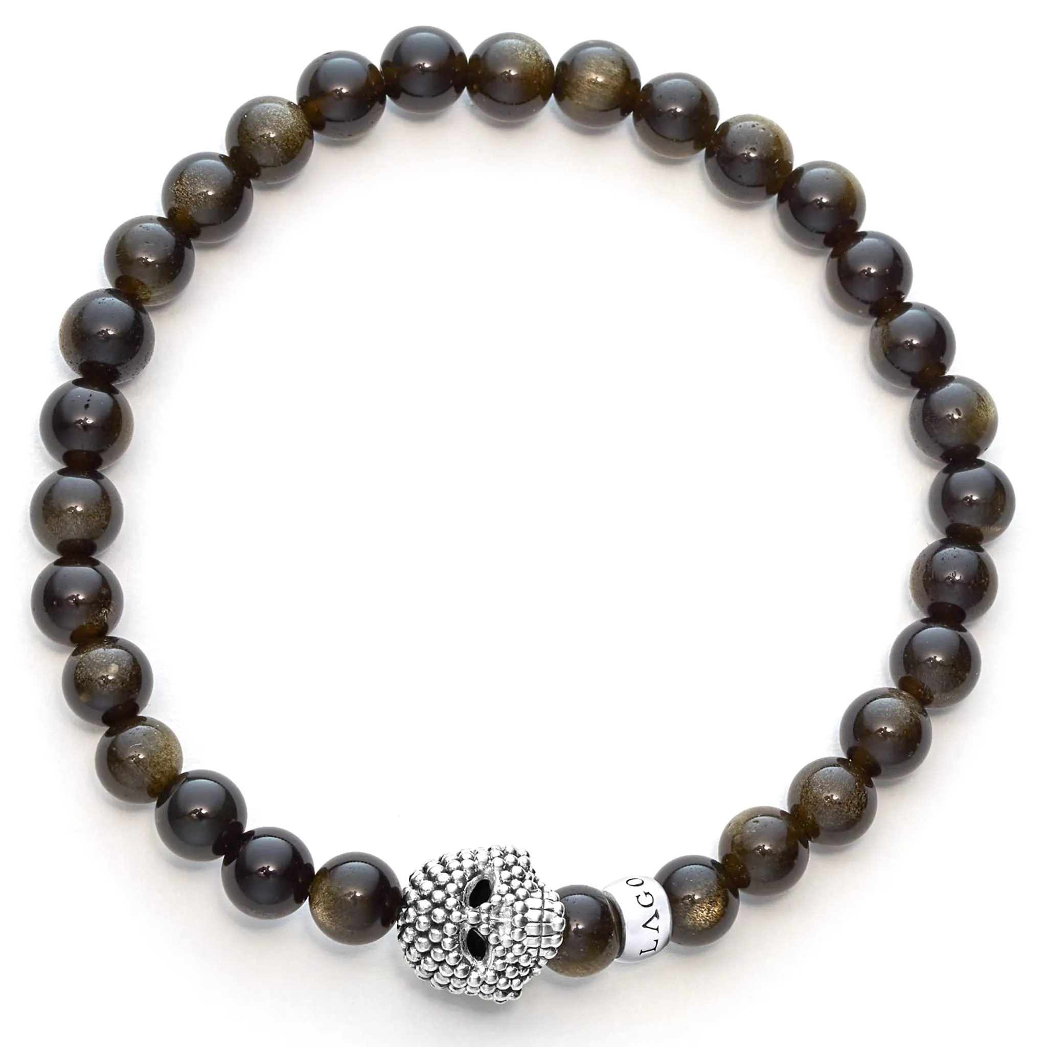 Anthem Golden Obsidian Skull Bracelet