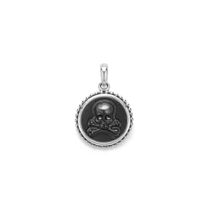 Anthem Small Onyx Skull Crossbone Amulet