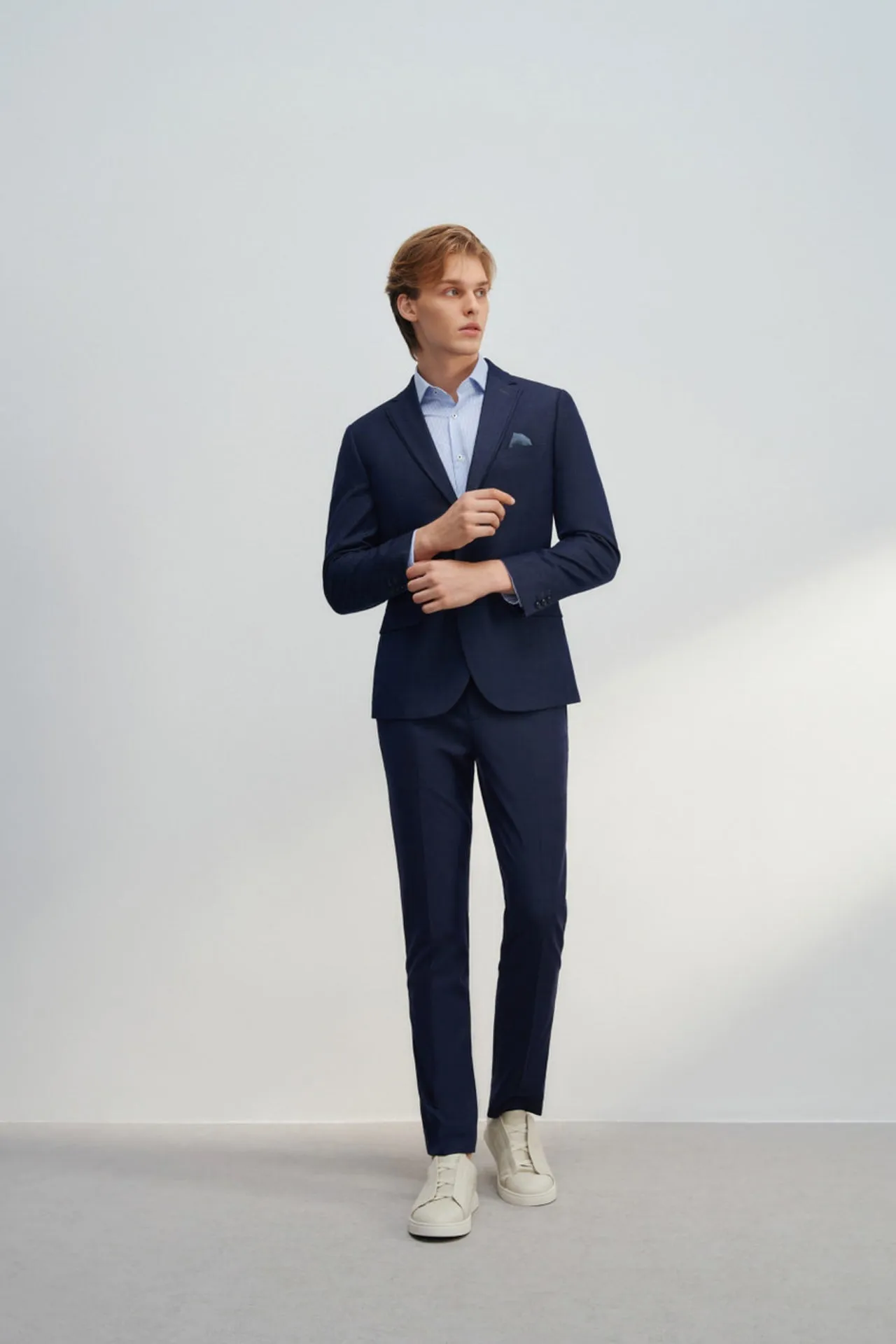 Anti-Bacterial Slim Fit Textured Suit Blazer