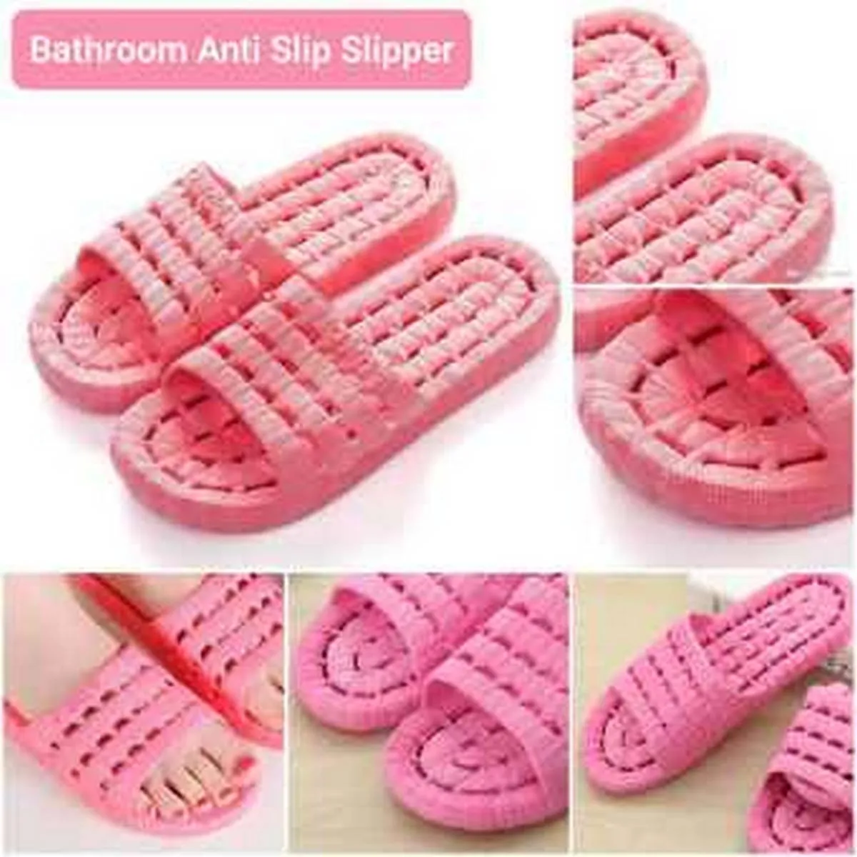 Anti-slip Soft Silicone Bathroom Slippers