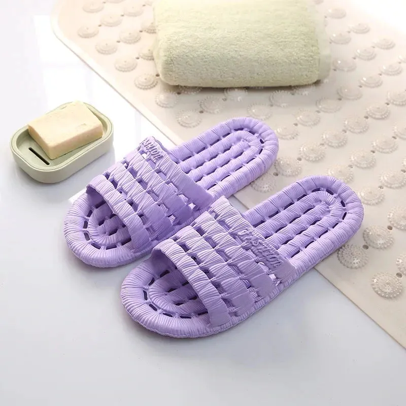 Anti-slip Soft Silicone Bathroom Slippers