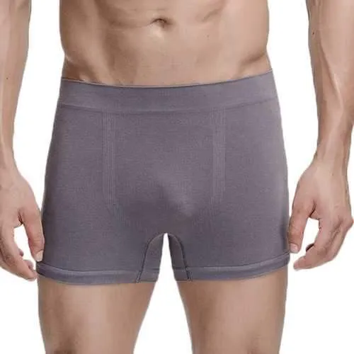 Antibacterial Copper Ion Line Bamboo Fiber Breathable Boxer Briefs for Men