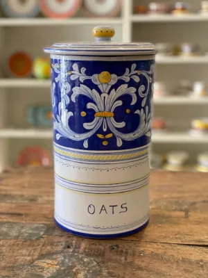 Antico Deruta Oats Canister