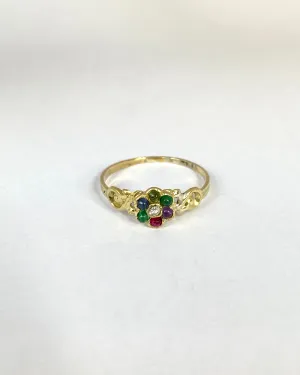 Antique, 15ct Gold, 'Dearest' Acrostic Multi Gem Ring